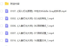 中文字幕《灯光宝典系列》深入理解灯光的秘密 渲染必备 高能硬核 CG&amp;amp;amp;VFX 必修课