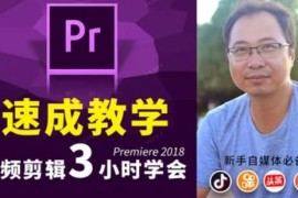 Pr速成3小时学会视频剪辑