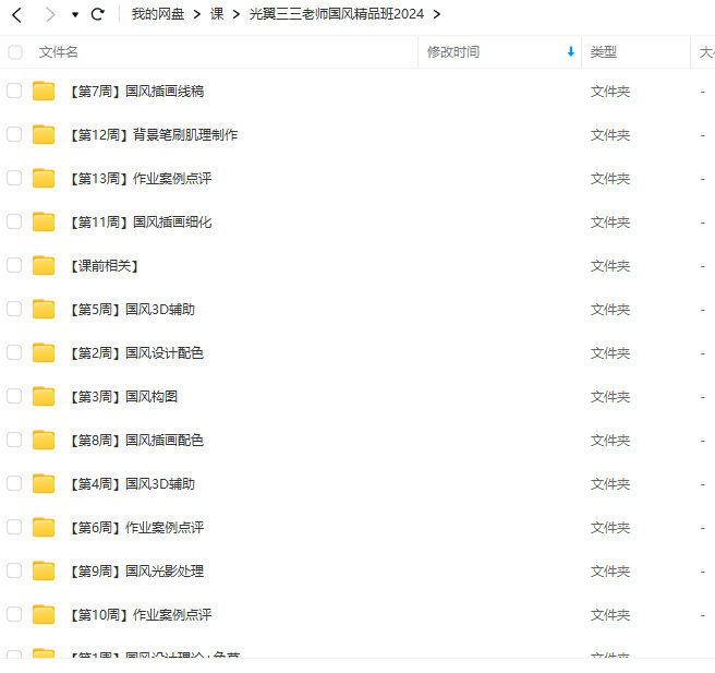 光翼 三三老师 国风精品班 2024年【画质不错有大部分课件】 第1张